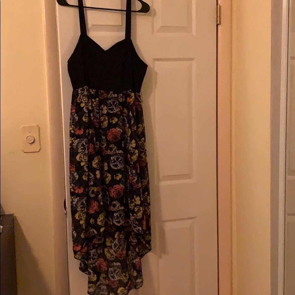 Torrid Floral Skull Hi-Low Dress